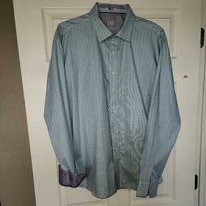 BUGATCHI UOMO REVERSIBLE CUFF SHIRT